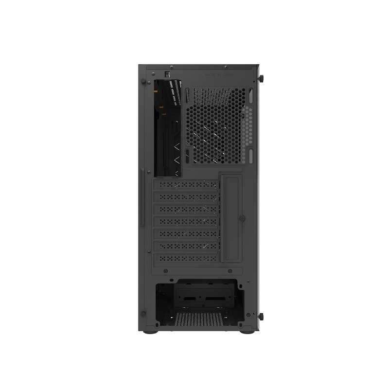 Gabinete Gaming DarkFlash DK351, ATX Mid Tower, Panel lateral de vidrio templado, incluye 4 abanicos ARGB, Color Negro