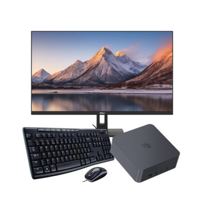 Combo Mini Computadora Beelink, AMD Ryzen 7, 16GB DDR5, 500GB SSD, W11P + Monitor 32" QHD, 75Hz + Teclado y ratón Logitech
