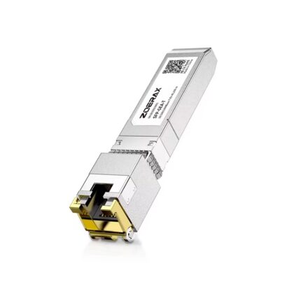 Módulo de transferencia ZoeRax multimodo SFP+ 1.25Gbps a RJ45, hasta 100M.