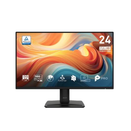 Monitor MSI PRO MP242 E14A de 24" FHD VA, 144Hz, 1ms, VGA, HDMI y DisplayPort, Compatible con VESA, Adaptive Sync