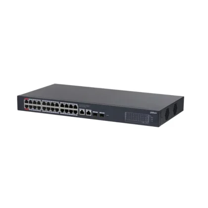 Switch DAHUA DH-CS4228-24GT-375, 28 puertos, 24x Gigabit 10/100/1000Mbps PoE, 2x Gigabit uplink + 2x Gigabit SFP, 375W