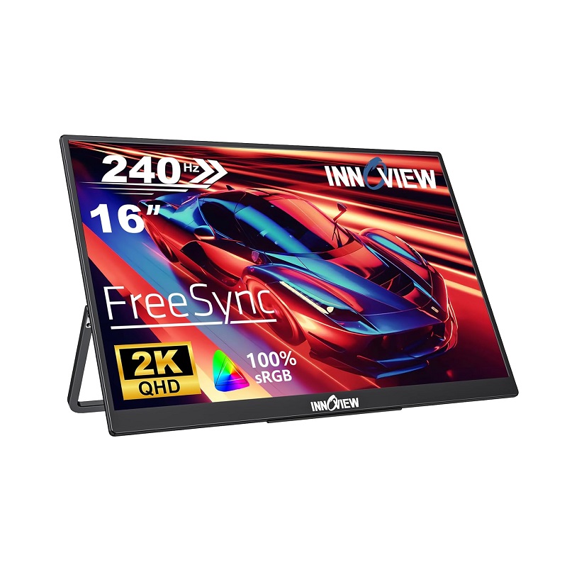 OPEN BOX - Monitor LED portátil InnoView PM408 de 16" 2K QHD 240Hz, IPS, puertos mini HDMI y USB Tipo C