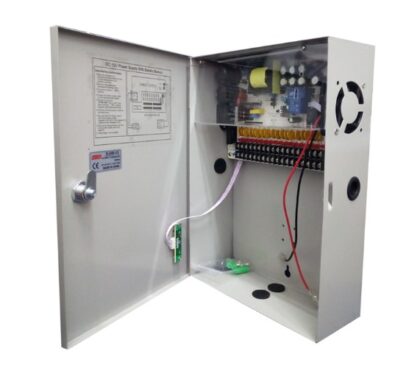 Fuente de Poder Panel de distribucion UPS 12V-20A 18 Channels para camaras de vigilancia.