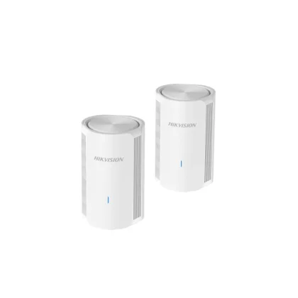 Router Inalámbrico Hikvision DS-3WRM12GC/2, WiFi, 1200Mbps, 3 Puertos 10/100/1000Mbps, Sistema Mesh (Pack de 2)