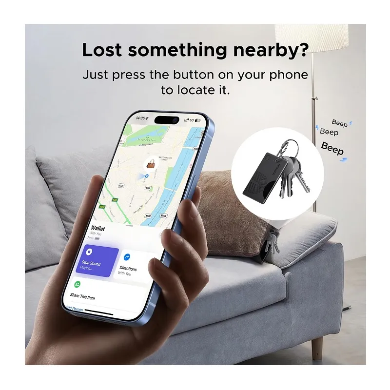 Tarjeta localizador UGREEN FineTrack, conexión bluetooth, compatible con Apple Find My, IP68
