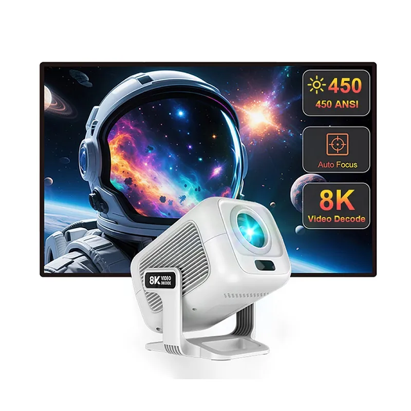 Proyector TP300, FHD 1080p 8K, 450 lumenes, Bluetooth 5.2, WiFi 2.4 + 5G, HDMI, USB, Android 14