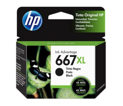 Cartucho de tinta HP Ink Advantage 667XL Negro, 3YM81AL