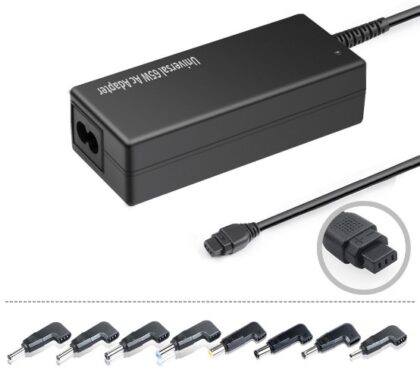 Cargador Universal D66-UN102-TV para Laptops - 65W 100V-240V AC - 8 PUNTAS