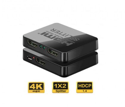 Splitter HDMI T-VISION De 2 Puertos, Ver 1.4a, 4K, 3D,1080p, HDTV, DVD, PS4, Xbox