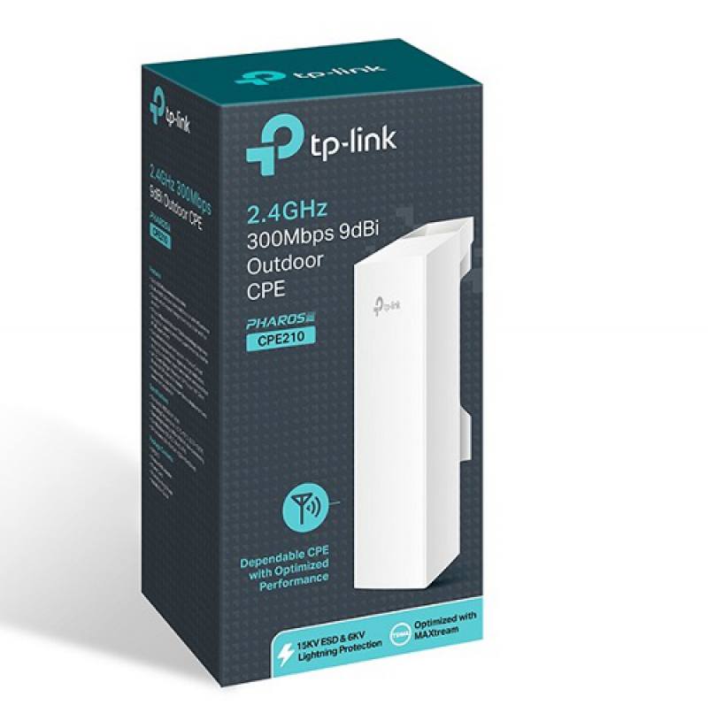 CPE para Exteriores de 9dBi y 2.4GHz a 300Mbps CPE210
