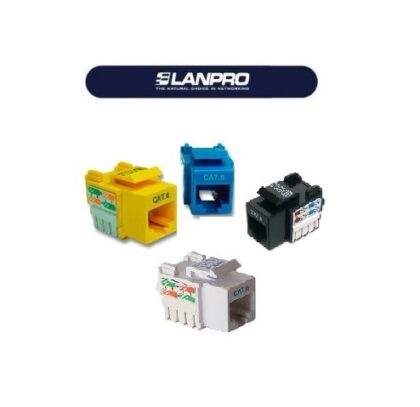 JACK LANPRO RJ-45 PARA RED CAT6-AMARILLO CHICO