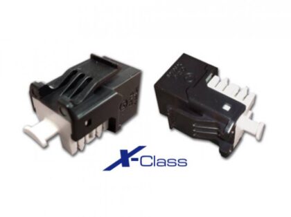 JACK RJ-45 CAT6A X-CLASS, IDC 90" GRADOS, Sin Blindar, Negro