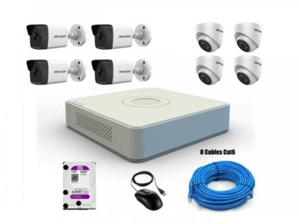 KIT De Camara Vigilancia IP Hikvision 8CH 1080P, 2MP, 1TB, P2P