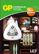 LUZ PORTATIL LED GP CORDLESS LIGHT -- 053729-LAMESA1, 3 PILAS AAA1.5V