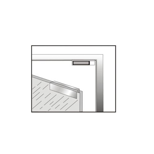SOPORTE EN FORMA DE U PARA MAGNETO DE 350LB, USADO EN PUERTA DE VIDRIO SIN MARCO
