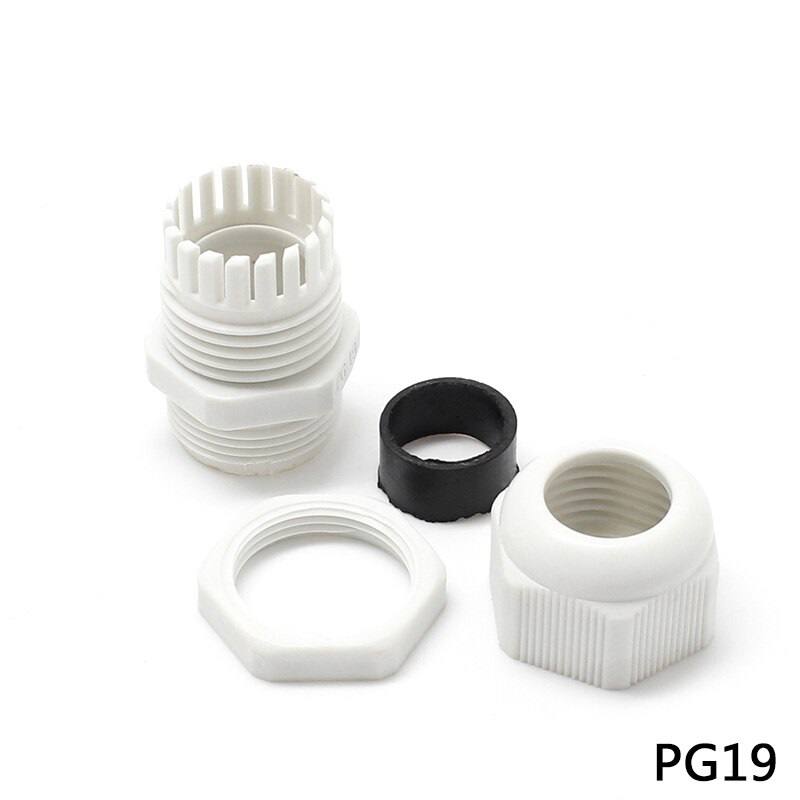 Conector de plastico PG19 blanco T-VISION, para Caja de interruptores con orificios de 25 mm, IP65