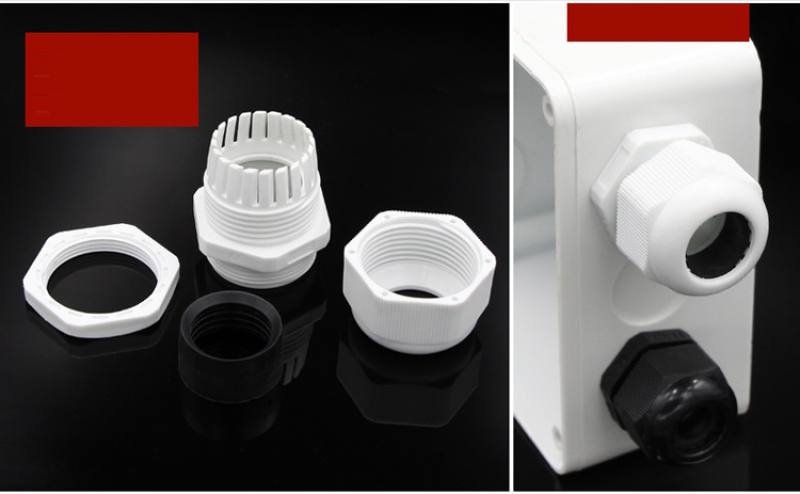 Conector de plastico PG19 blanco T-VISION, para Caja de interruptores con orificios de 25 mm, IP65