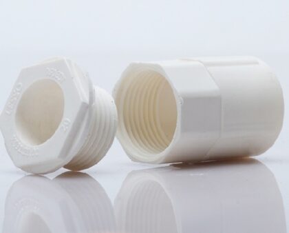 Adaptador para tuberias de PVC T-VISION, 20mm Blanco
