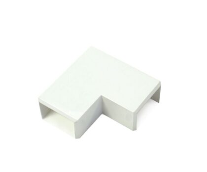 Union de Angulo Plano de PVC T-VISION, 20 x10mm Blanco