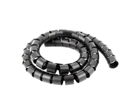 Organizador de cables en espiral de plastico de 28mm Negro (xPie)