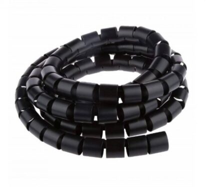 Organizador de cables en espiral de plastico de 42mm Negro (xPie)
