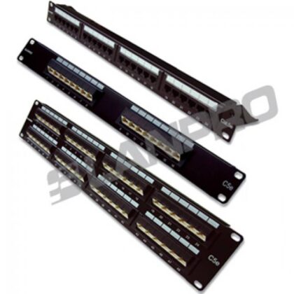 PATCH PANEL LANPRO CAT5E DE 24 PUERTOS SERIE 8000 45° SIN BLINDAR, UL+ETL+CSA