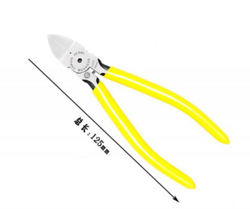 Pinza de boca fina para corte BS-519635, de 5" / 125mm, mango amarillo