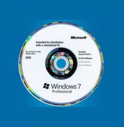 Programa Microsoft Windows 7 Professional de 64 bit OEM - Ingles. solo CD y licencia.