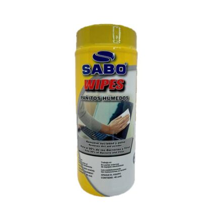 Pañitos Humedos SABO 53-0500, Elimina el 99% de virus y bacterias, contiene 40 Unidades