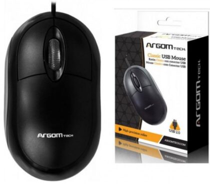 Raton Optico Argom-ARG-MS-0002 -USB, NEGRO