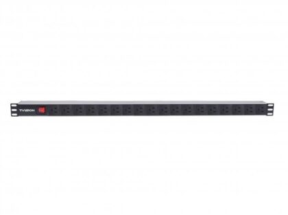 Regleta PDU T-VISION para Rack de 18 puertos verticales, con interruptor de encendido y apagado