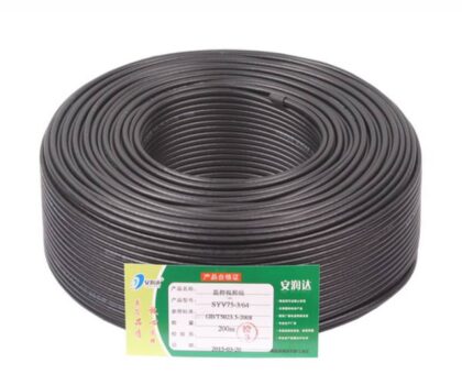 Cable Coaxial RG58 Negro, Syv 75-5-1 100 Metros, 0,5 cobre puro sin oxígeno.
