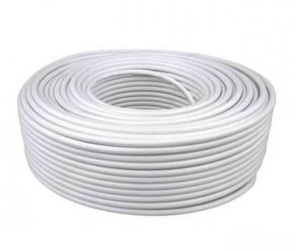 Cable Coaxial RG59 Blanco T-VISION, (RG59+2DC) 100 METROS, 2(24 x 0.2mm)