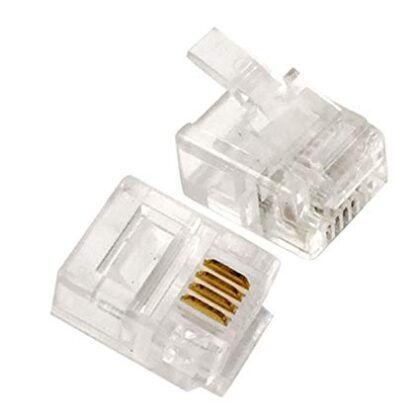 Conector ZOECAN RJ11, 6P4C para cable ethernet, 4Pin