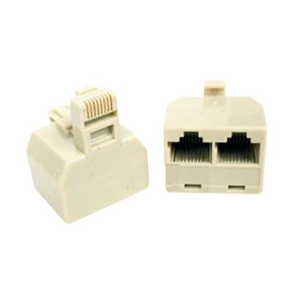 Conector RJ45 macho x2 RJ45 hembra