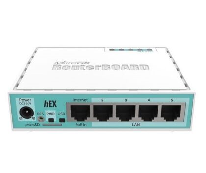 Router HEX MIKROTIK RB750GR3, CPU Dual Core 880MHZ, 256MB RAM, 5 Puertos Gigabit Ethernet 10/100/1000, 1 Entrada POE
