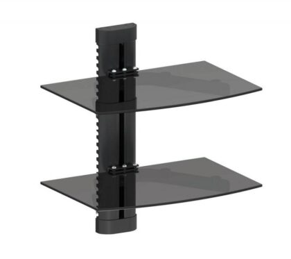 Soporte de pared ARGOM con 2 estantantes, peso máximo de 8Kgs (17.6 lbs.)