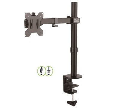 Soporte de mesa KLIP XTREME para 1 Monitor, 13" a 32", Rotación 360°, Máx 17.6Lbs