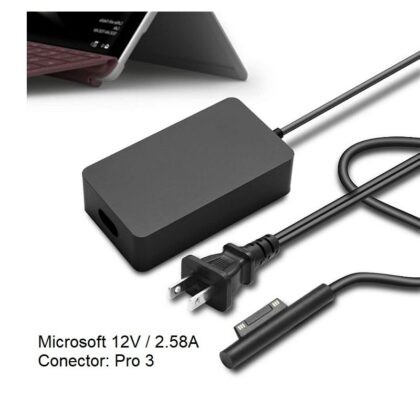 Cargador Genérico para Microsoft Surface 12V/2.58A , 31 Watts, conector Pro 3
