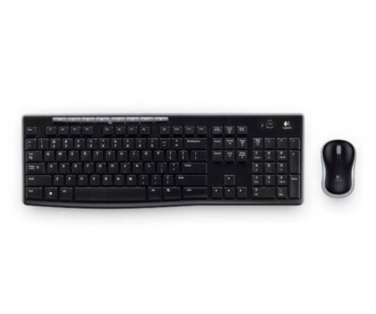 Combo Teclado y Ratón Inalámbrico, LOGITECH MK270, Inglés, Negro