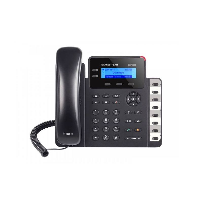 Telefono IP GRANDSTREAM GXP1628 De 2 Linea, 2 Cuentas SIP, 3 Vías De Conferencia, Puertos Gigabit De Doble Conmutación