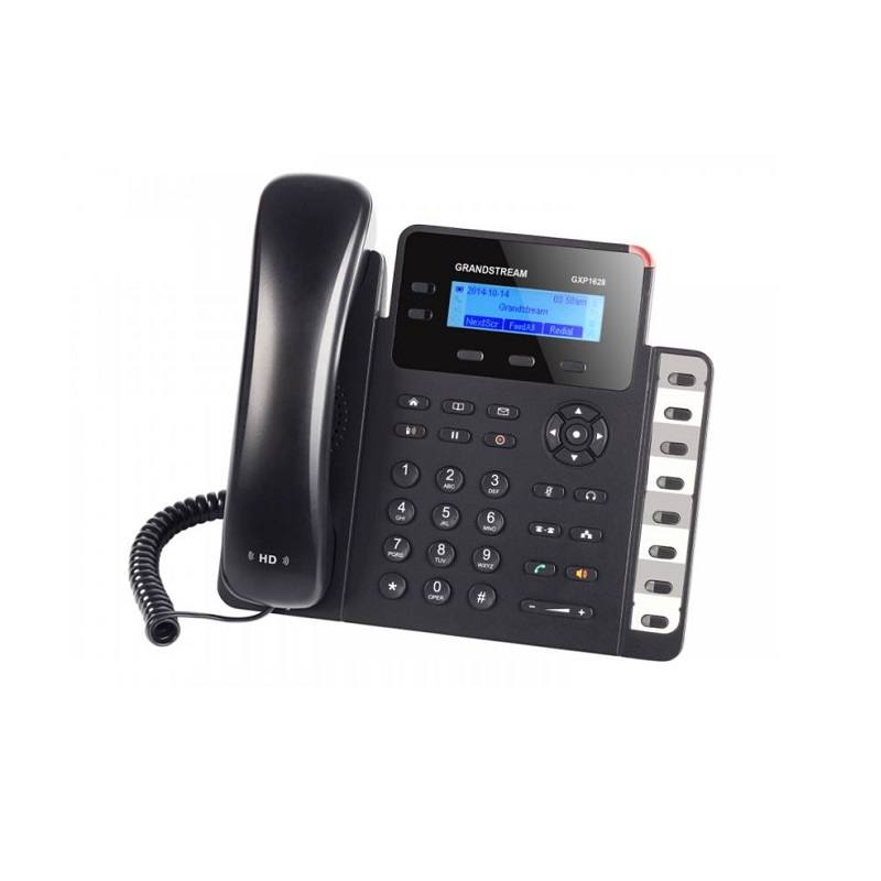 Telefono IP GRANDSTREAM GXP1628 De 2 Linea, 2 Cuentas SIP, 3 Vías De Conferencia, Puertos Gigabit De Doble Conmutación