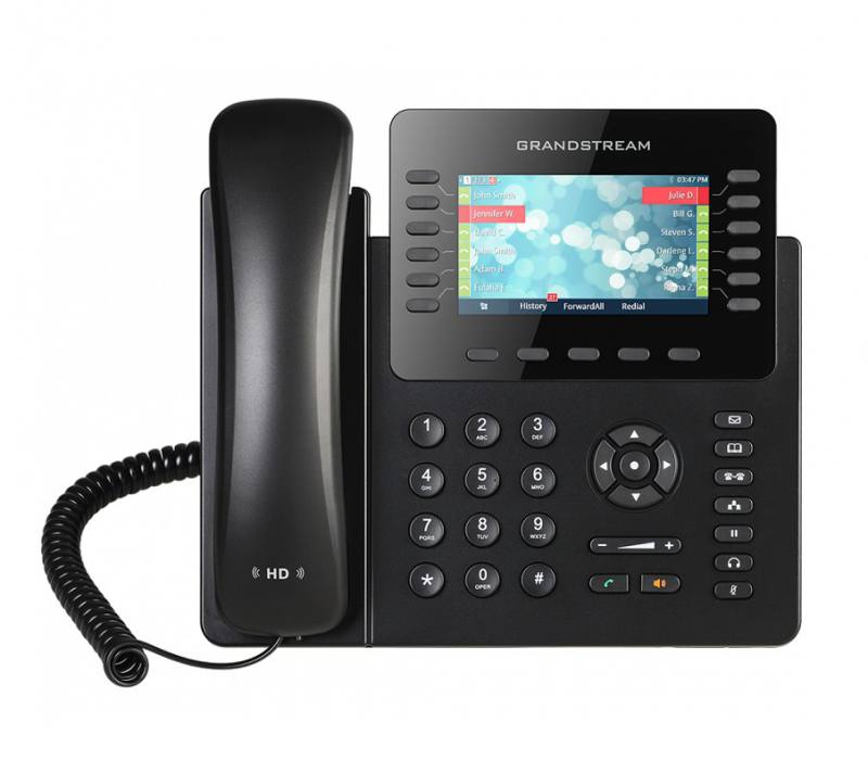 Telefono IP GRANDSTREAM GXP2170, Negro, 12 Linea, 6 cuentas SIP, 5 Vías de conferencia, Puertos Gigabit duales con PoE