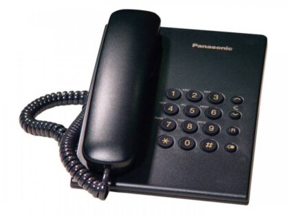 TELEFONO SENCILLO PANASONIC KX-TS500 DE UNA LINEA--NEGRO