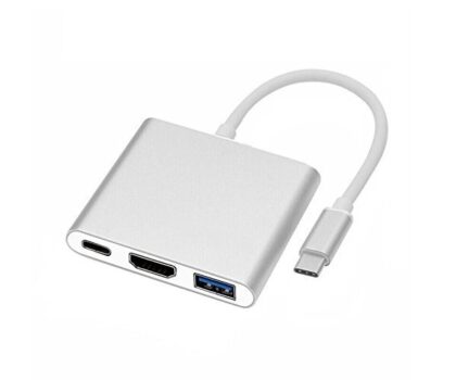Adaptador Multiple USB 3.1 Tipo C (macho) A USB3.0, HDMI, USB TIPO C (hembra), Soportado En Windows & MacOS High Sierra