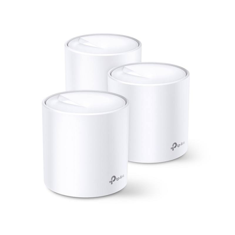 Router Inalambrico TP-Link DECO X20, Wi-Fi 6, Gigabit Dual Band AX1800, 574Mbps 2.4GHz y 1201Mbps 5GHz, (3-pack)