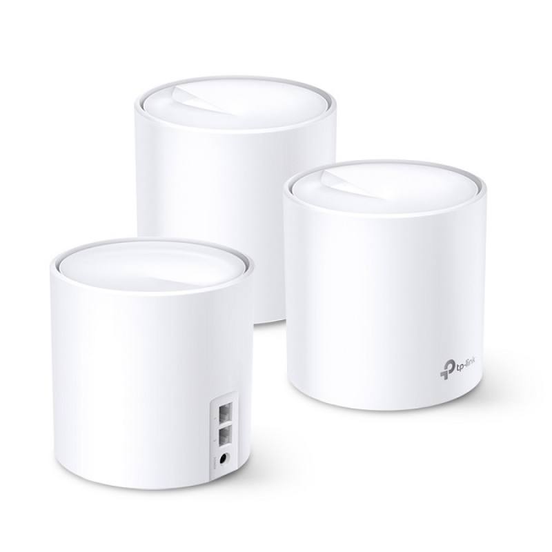 Router Inalambrico TP-Link DECO X20, Wi-Fi 6, Gigabit Dual Band AX1800, 574Mbps 2.4GHz y 1201Mbps 5GHz, (3-pack)