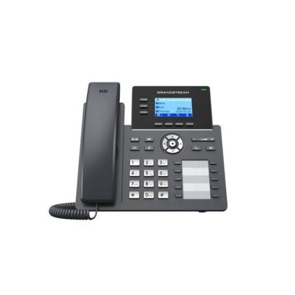 Telefono IP GRANDSTREAM GRP2604P, 3 líneas y 6 cuentas SIP, Ethernet 10/100/1000 Mbps, PoE integrado