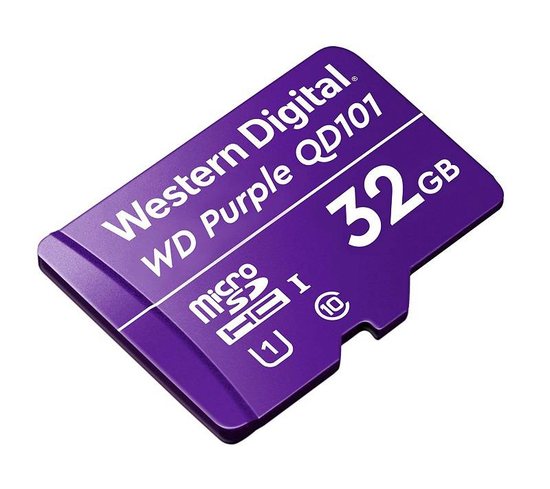 Memoria Micro SD Western Digital, SC QD101 De 32GB, Clase 10, SDHC Surveillance, Purple