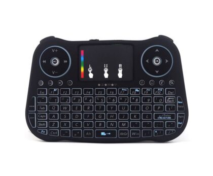 Control remoto y Mini teclado Calvas MINI MT08, inalambrico, Touchpad 2.4GHz , 7 Colores de retroiluminado